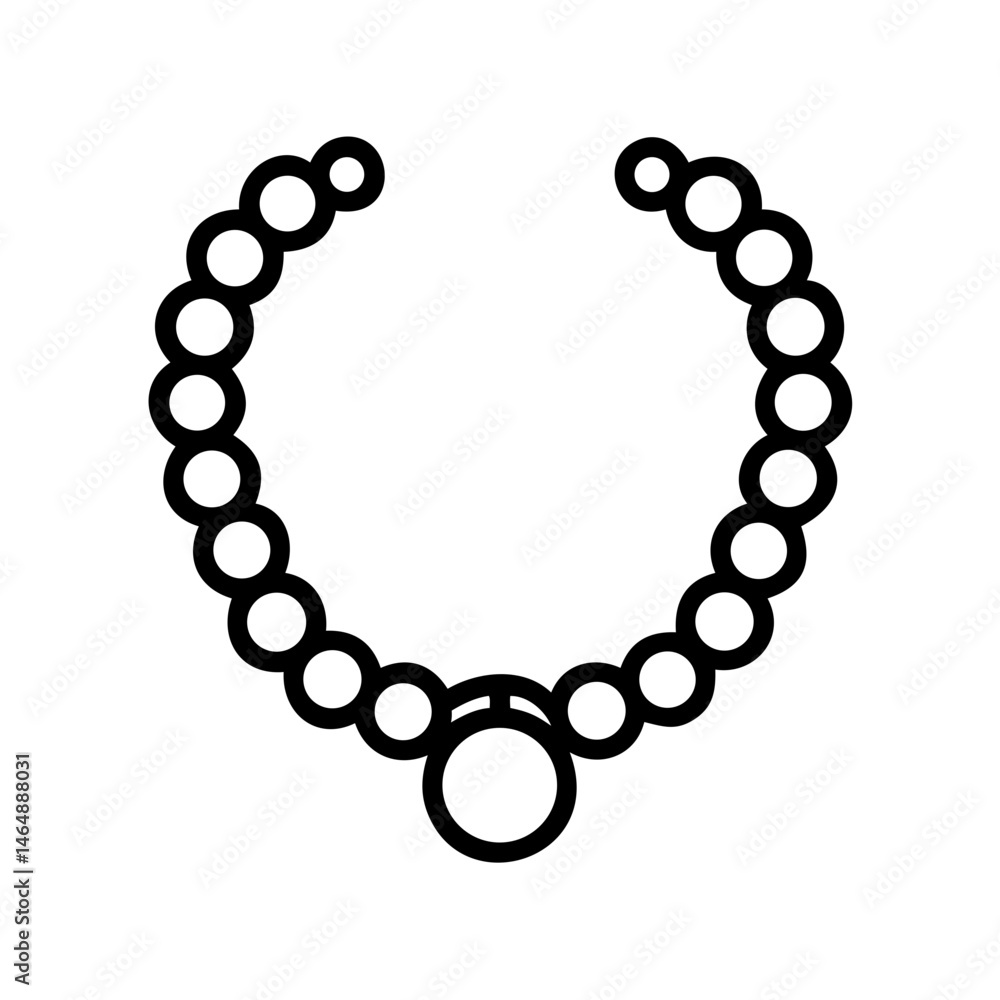 Obraz premium Beaded Necklace Jewelry Accessory Icon Design