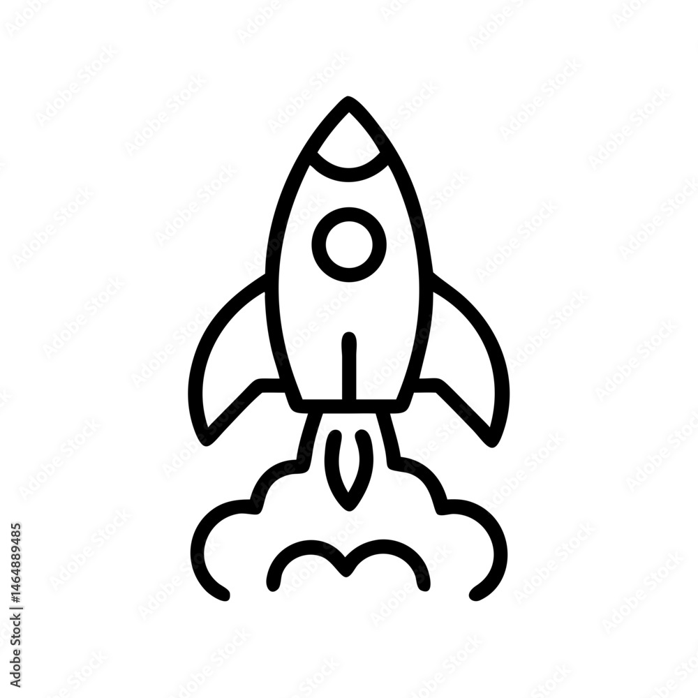 Business Rocket Launch Growth Icon Design Business Rocket Launch Growth Icon Design