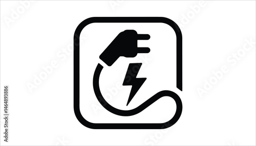 Electric Drink Energy Icon with Power Symbol