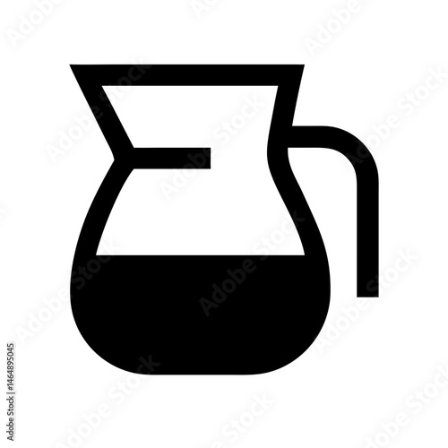 Glass Coffee Pitcher Icon Design