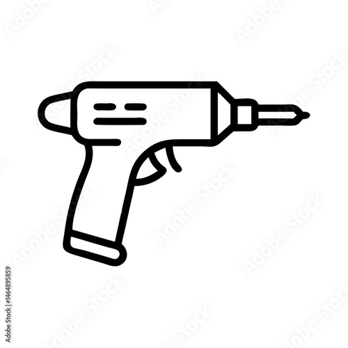 Hot Glue Gun Tool Icon Design