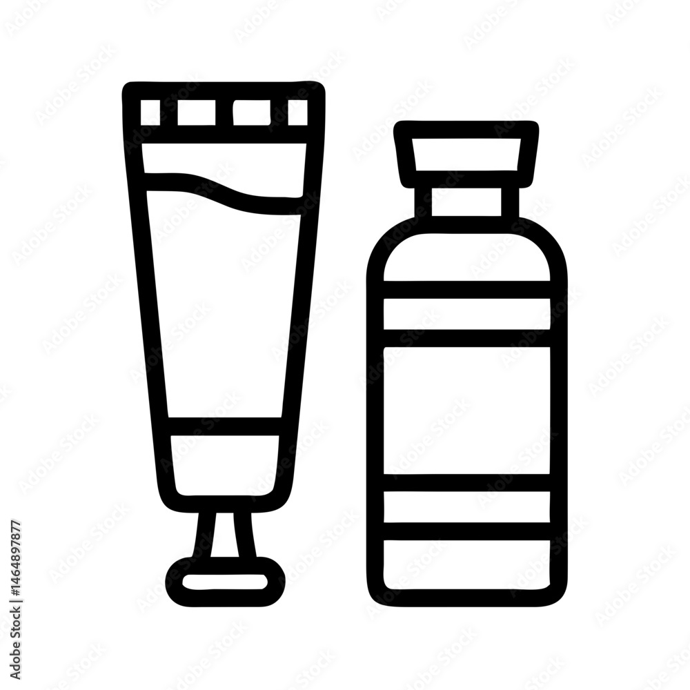 Paint Jar Tube Tools Icon Design Paint Jar Tube Tools Icon Design