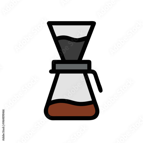 Pour-Over Brewing Icon Design
