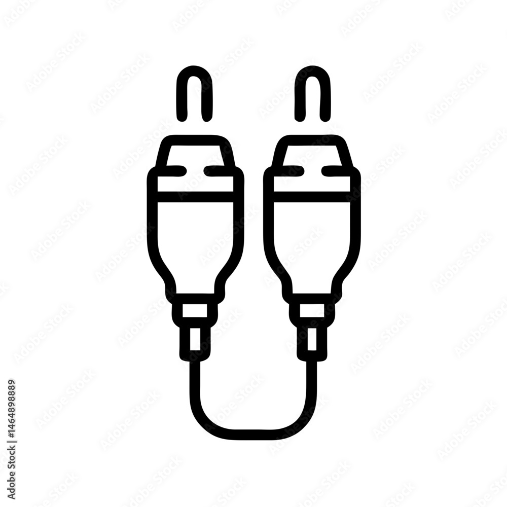 RCA Connector Head Icon Design RCA Connector Head Icon Design