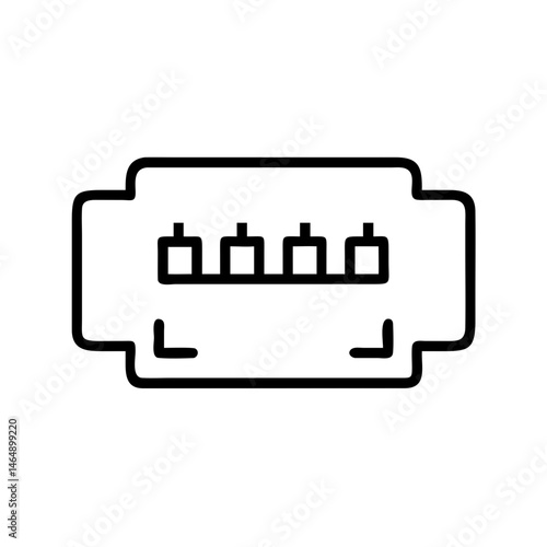 SATA Data Port Icon Design