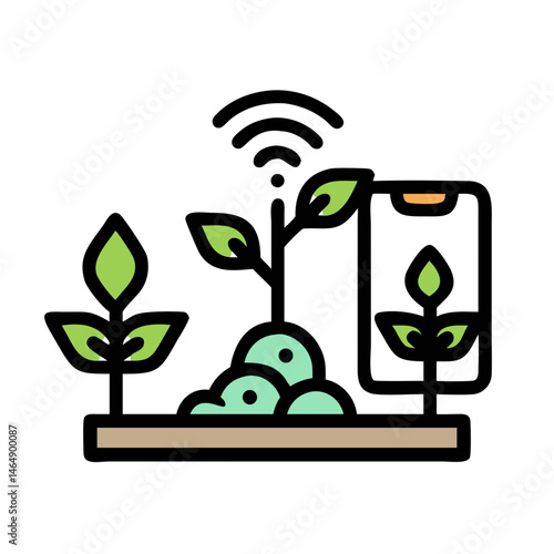Smart Farming Plant Icon Design