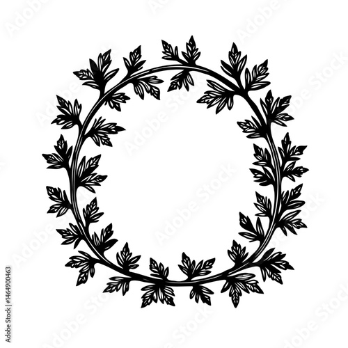 Elegant floral wreath vector illustration ideal for decorative designs and invitations