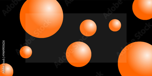 abstract design featuring a dark gray background with soft, glowing circular gradients in warm orange and yellow tones
