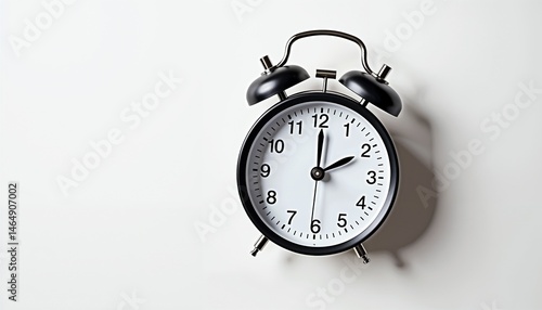 Wallpaper Mural Black alarm clock on a white background   Torontodigital.ca