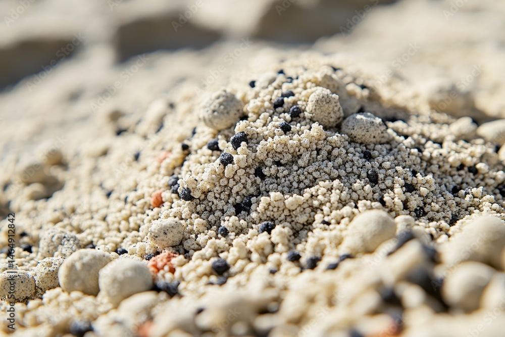 Close-up of granular material mix Close-up of granular material mix