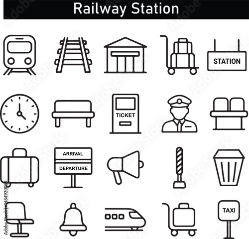 Railway Station Icons