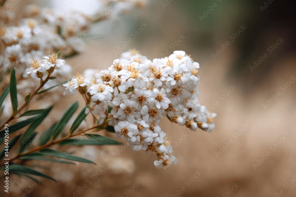 Fototapeta premium Delicate White Blooms: A Serene Floral Study