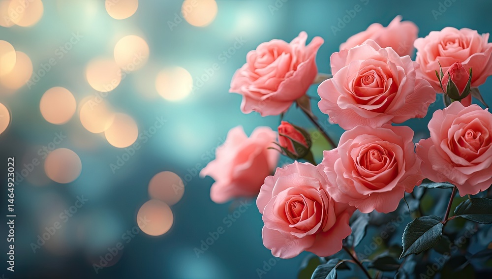 Pink Roses Bokeh Background. Pink Roses Bokeh Background.