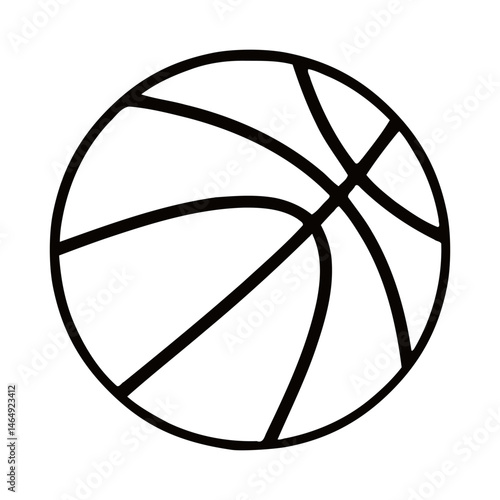 Basketball ball icon. Vector illustration. Set of isolated basketball ball icons and symbols. Black and white basketball ball symbol.