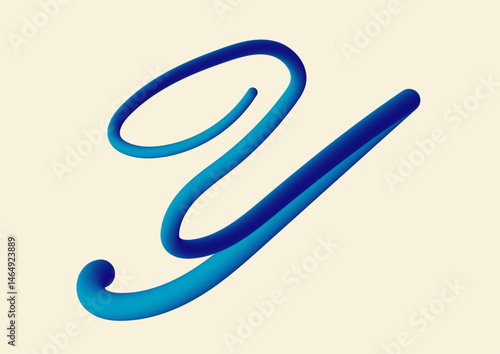 3D typography Y