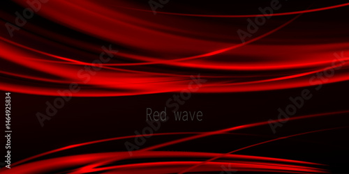Exquisite red wave design with bright glitter.