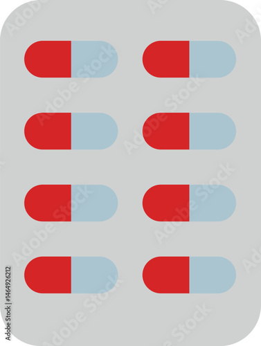 Blister Package with Pills. Medicine vector illustration