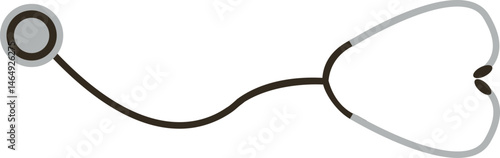 Illustration of a Medical Stethoscope. Medicine vector illustration