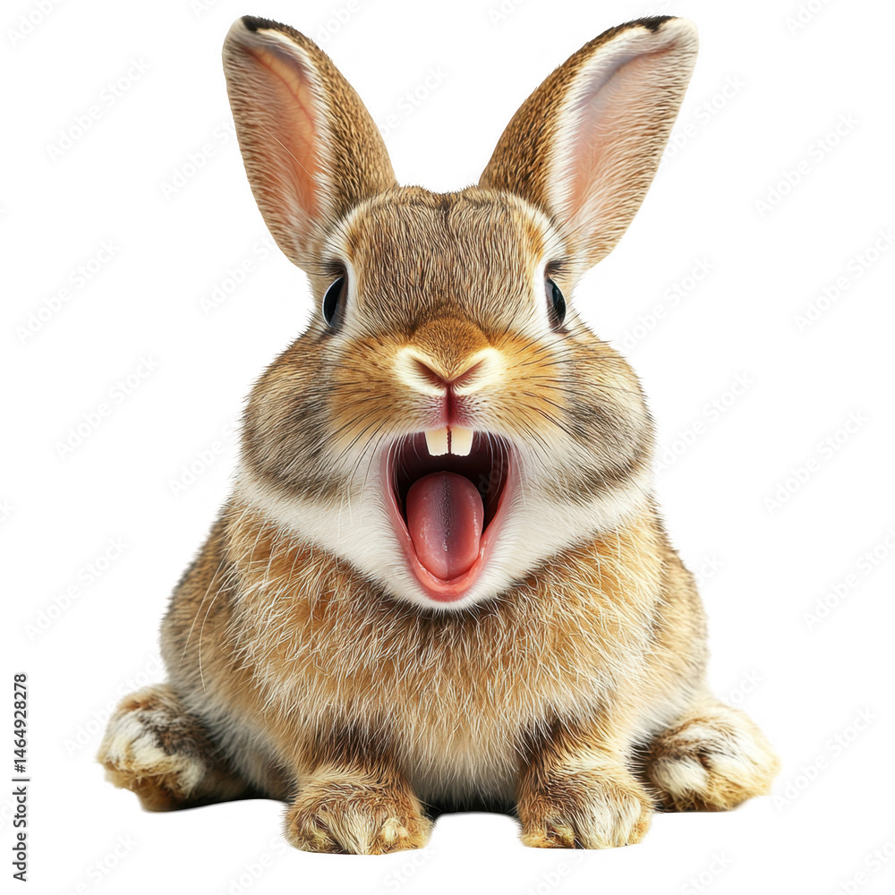 Fototapeta premium Cute Surprised Bunny Rabbit
