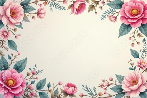 Delicate paisley floral pattern, soft pastel hues, textile, spring