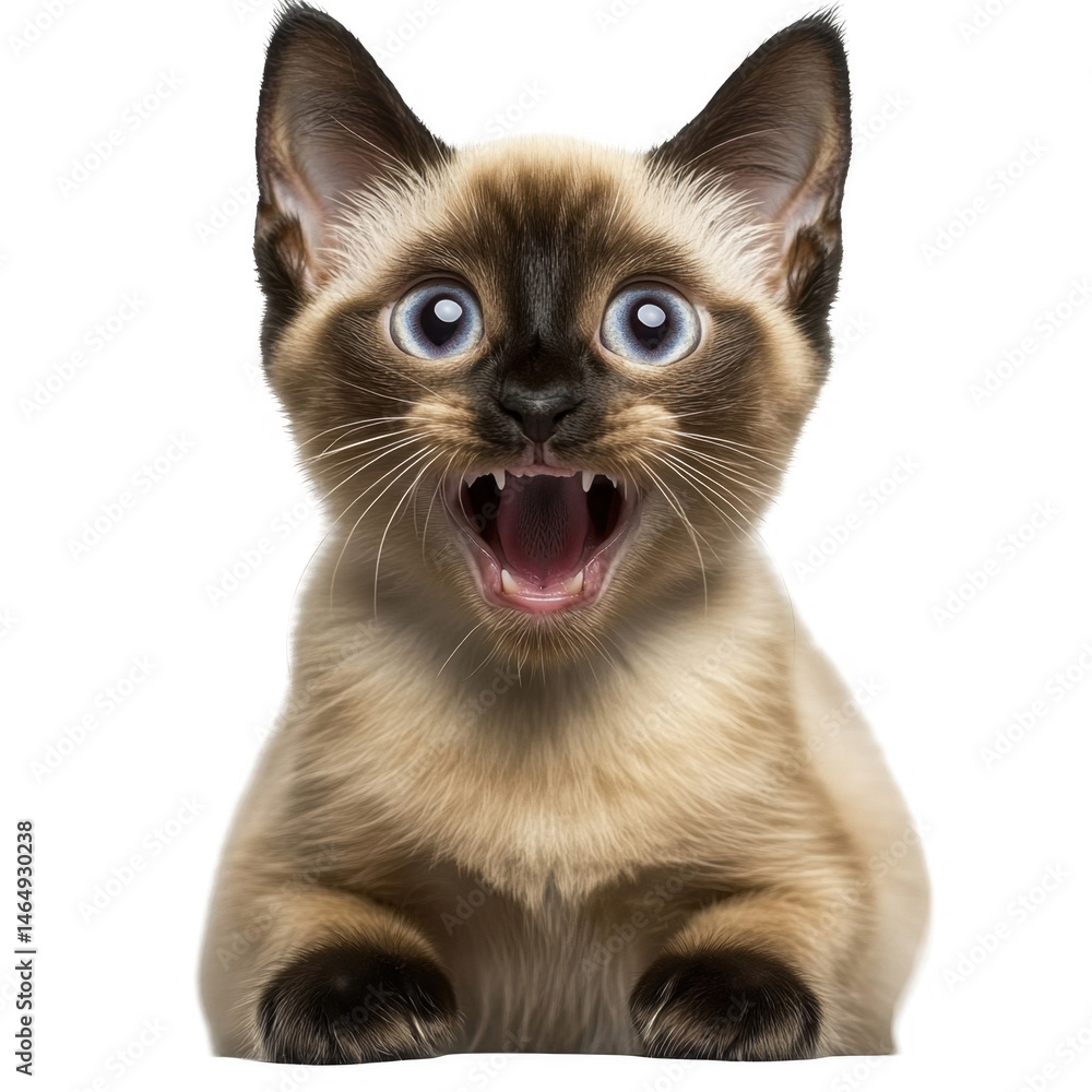 Obraz premium Surprised Siamese Kitten