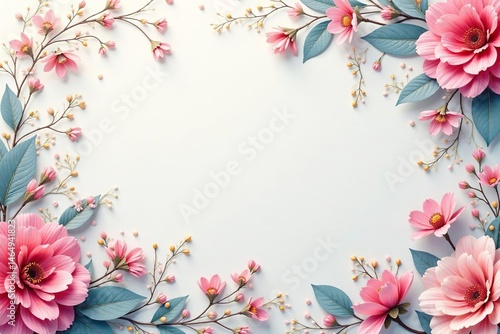 Delicate floral damask, light and airy design, vector, vintage, white