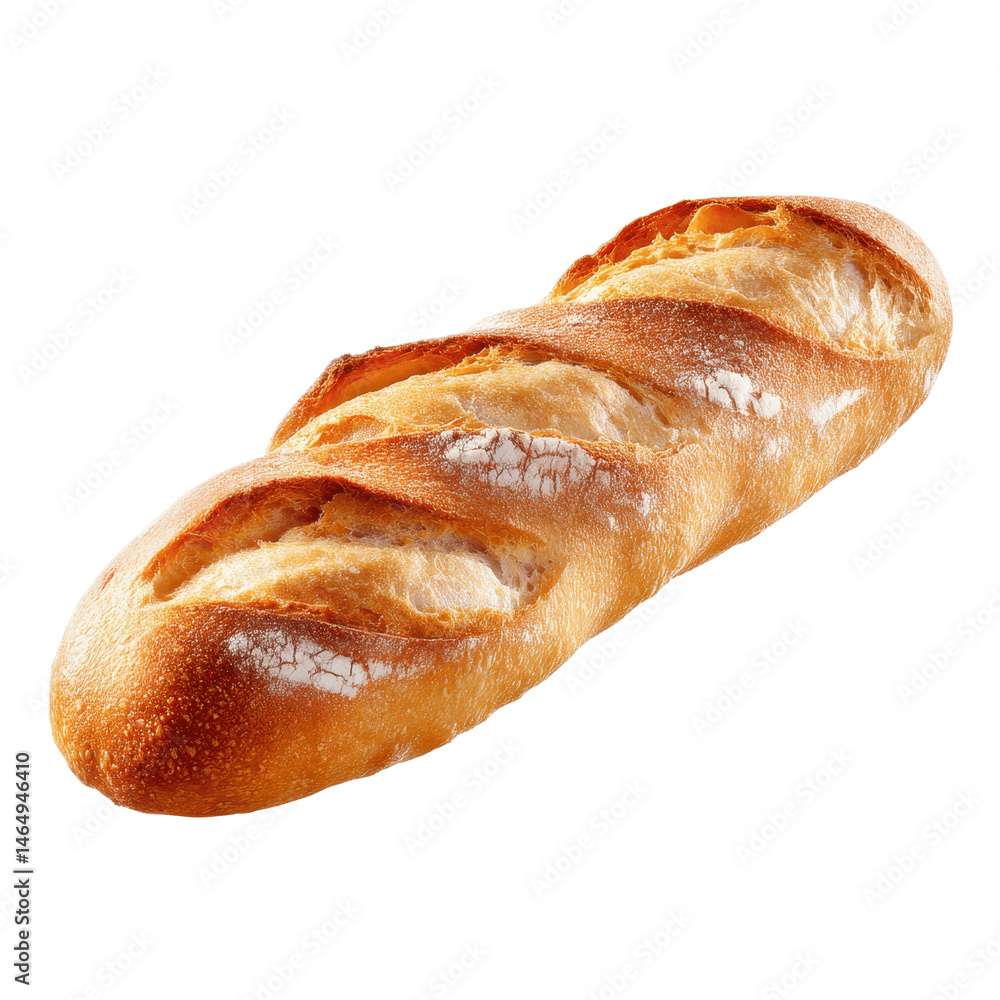 Crusty French Bread Loaf, Freshly Baked Baguette Crusty French Bread Loaf, Freshly Baked Baguette