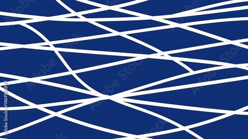 Obraz na płótnie Cyber-themed deep blue background filled with luminous neon lines and sci-fi grid patterns w salonie