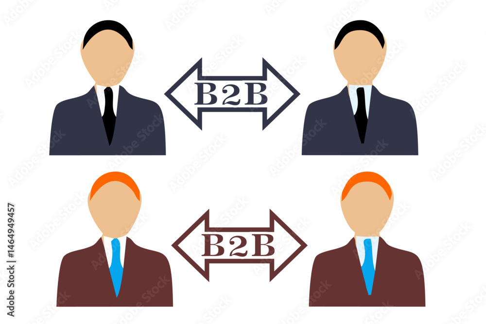 B2B, Business to business, vector icon B2B, Business to business, vector icon