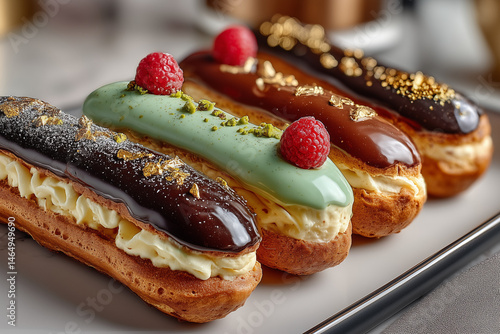 eclair with decoration