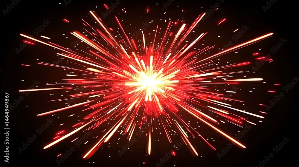 Bright orange backdrop with gentle starburst flares and vibrant streaks creating a sense of motion and intensity