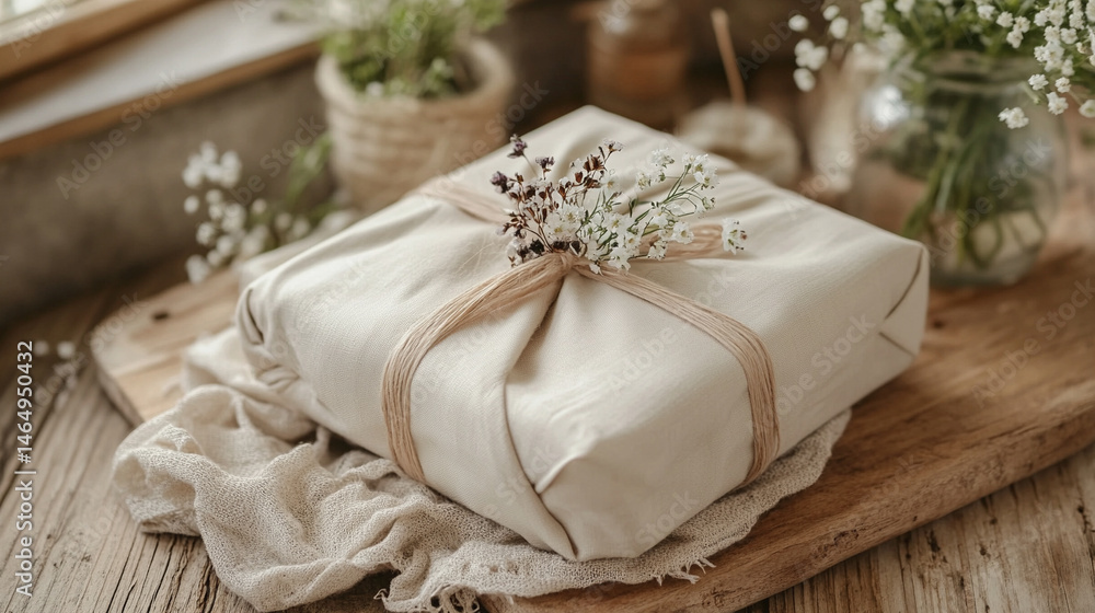 Eco-friendly zero waste gift wrapping with handcrafted fabric and organic materials. Symbolizes sustainability, mindful gifting, and natural beauty through biodegradable, reusable packaging.
Eco-friendly zero waste gift wrapping with handcrafted fabric and organic materials. Symbolizes sustainability, mindful gifting, and natural beauty through biodegradable, reusable packaging.