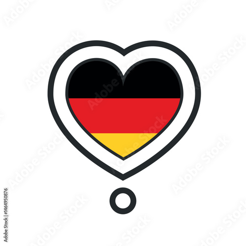 Heart shape with the flag of Germany. Vector Free Download Heart shape with the flag of Germany. Vector - GFXLoad