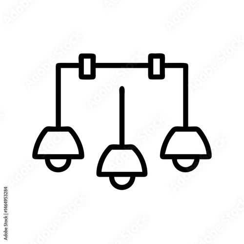 Modern Light Fixtures Icon for Interior Design