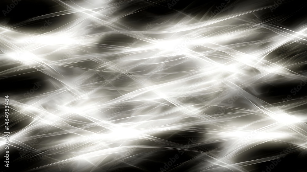 Subtle smoky effects against a deep black background with light contrast, producing a soft and dreamy atmosphere with delicate transitions of light and dark