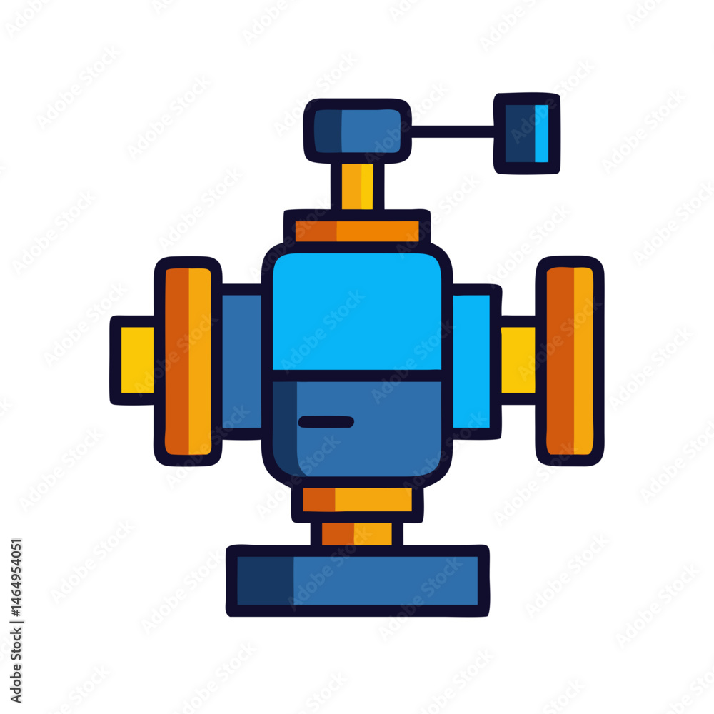Colorful Irrigation Pump Icon , Agricultural Water Distribution System, Flat Style Vector Colorful Irrigation Pump Icon , Agricultural Water Distribution System, Flat Style Vector