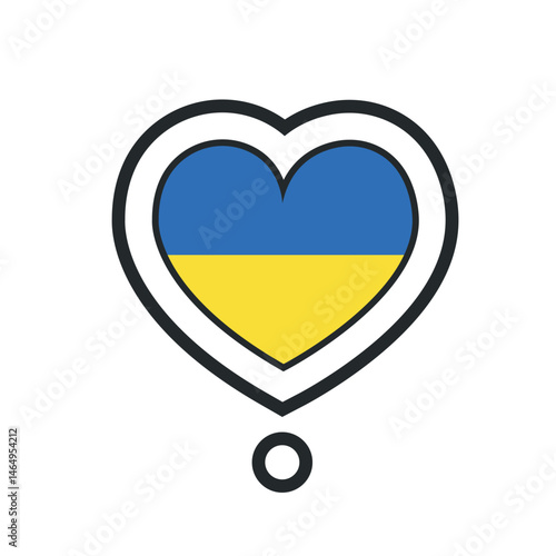 Heart shape with the flag of Ukraine. Vector Free Download Heart shape with the flag of Ukraine. Vector - GFXLoad