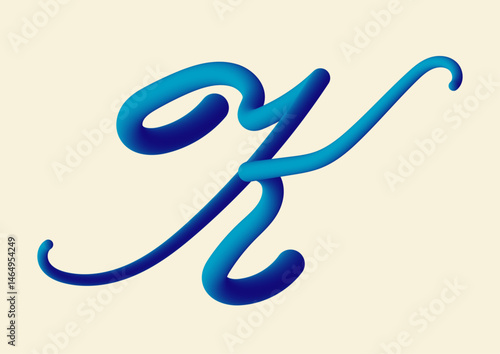 3D typography K