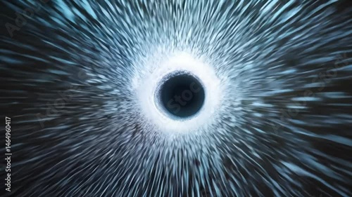 Abstract tunnel with dynamic motion, light energy, and zoom transition vortex effect