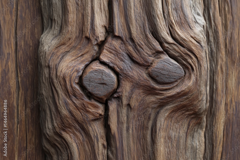 Naklejka premium Intricate Wood Grain: A Rustic, Textured Wood Surface