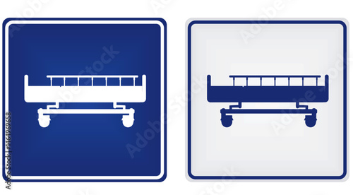 Hospital sign with cross. vector
