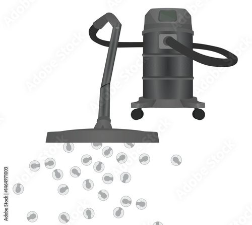 Vacuum cleaner vacuums likes. vector