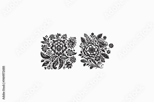 Laities flower vector silhouettes black and white image adobe illustrator. eps