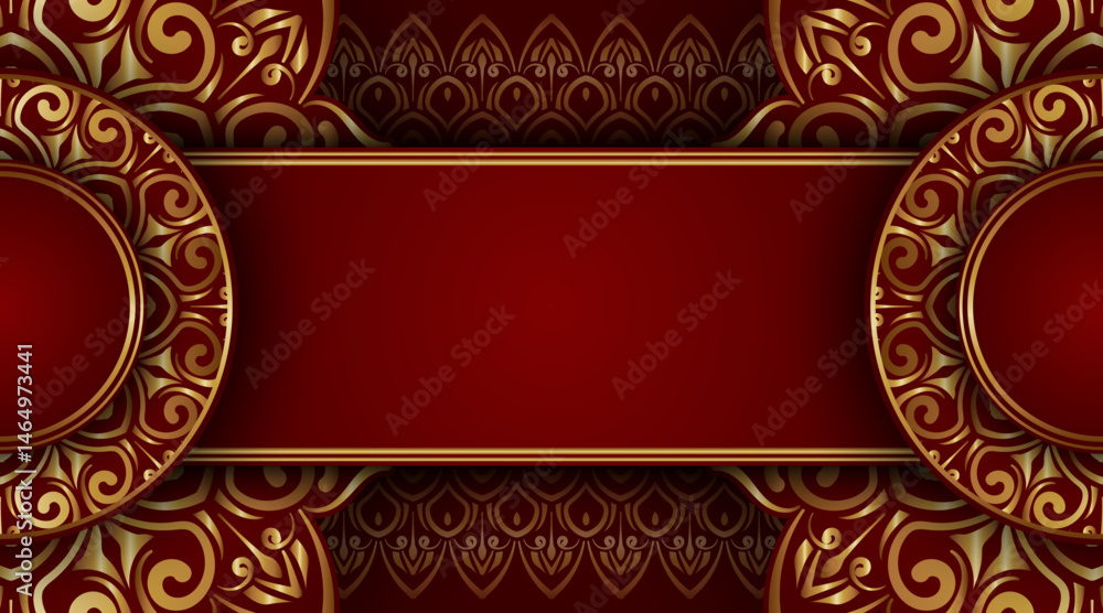 red background luxury gold mandala red background luxury gold mandala