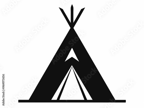  teepee silhouette,Camping tent icon vector illustration
