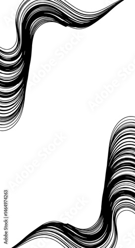 Elegant Black Hair Abstract: A captivating and abstract representation of flowing black hair, artfully arranged to create a sense of movement and grace.