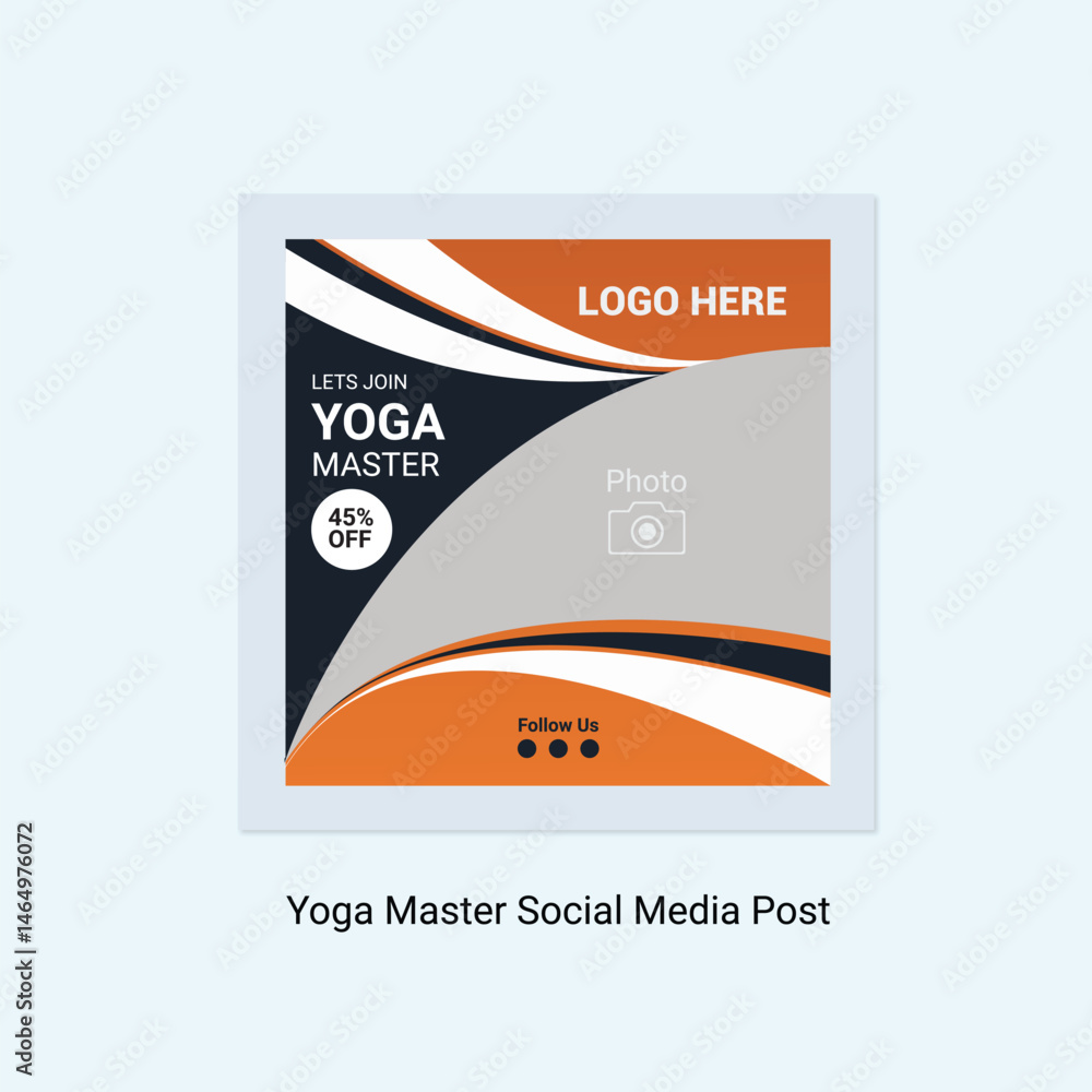 Fototapeta premium Yoga Master Social Media Post 