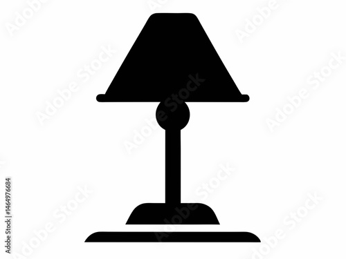 table lamp icon, lamp silhouette collection. vector illustration