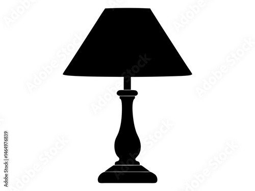 table lamp icon, lamp silhouette collection. vector illustration