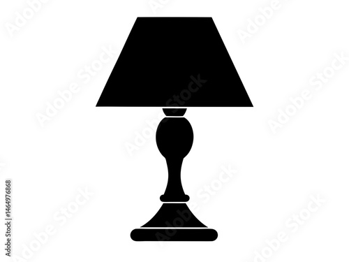 table lamp icon, lamp silhouette collection. vector illustration